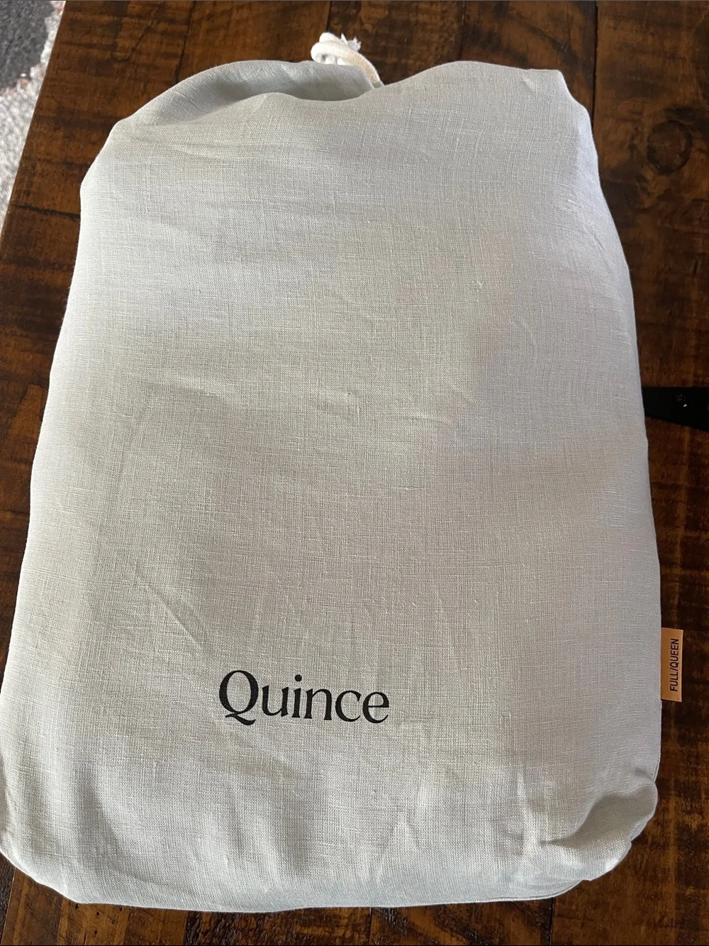 NWOT Quince European Linen 1 Piece Duvet Cover, Full/Queen (Mist)